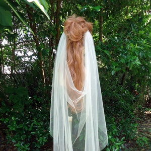 Draped Veil, Drape Veil, Single Tier Veil, Bridal Illusion Tulle Veil, Bridal Veil, H3061