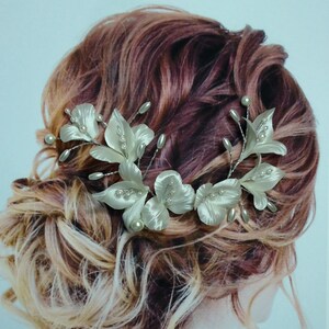 Bridal Hair Pins, Set of 2, Floral Hair Pins, Bridal Accessories, Wedding Hair Pins, QD788