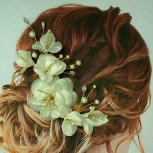 Bridal Hair Pins, Set of 2, Floral Hair Pins, Bridal Accessories, Wedding Hair Pins, NQD787