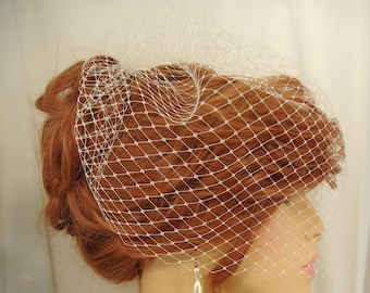 Wedding Birdcage Veil, 12 Inch Veil, Soft Edge Veil, Bridal Veil, H2013SE