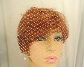 Bridal Birdcage Veil, 12 Inch Veil, Bridal Veil, 152013