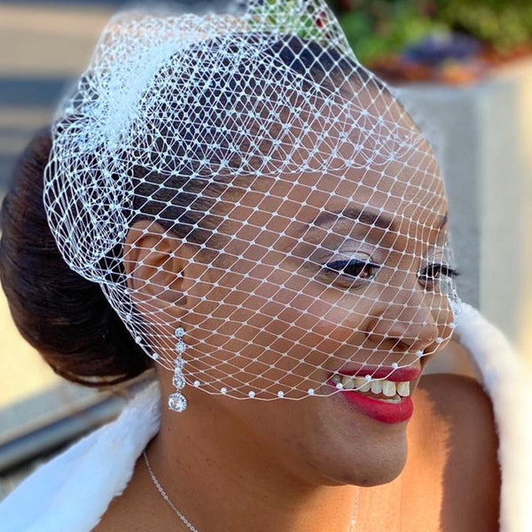 birdcage wedding veils and headpieces
