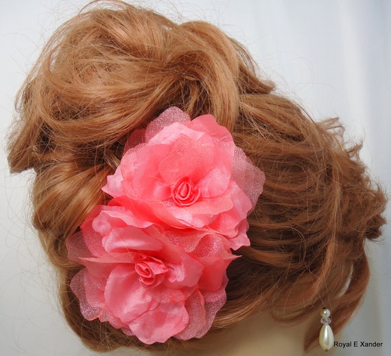 Zilveren Rose Hair Clip Bruiloft Bruids Rose Haar band accessoires handgemaakte Bloem Hair Clip Rose Floral Hair Clip Baby meisje haarspeld haarstuk Trouwen Accessoires Haaraccessoires Strikken en clips 