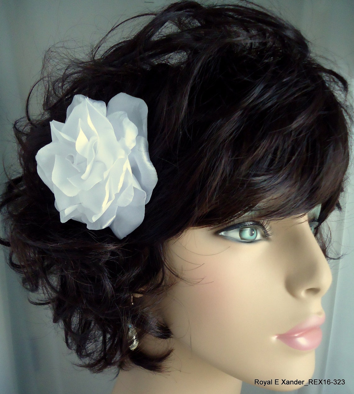 White Hair Flower Gardenia Hair Flower Wedding Gardenia Etsy