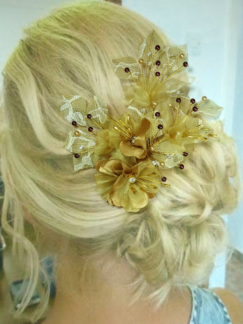 Bridal Hair Pins Set of 3 Floral Hair Pins Bridal Etsy