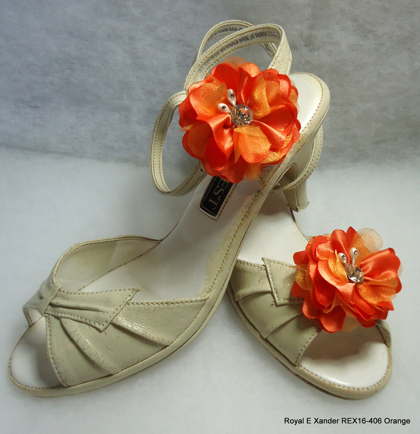 Shoe Embellishments Charmeuse Shoe Clips Flower Shoe Clips | Etsy