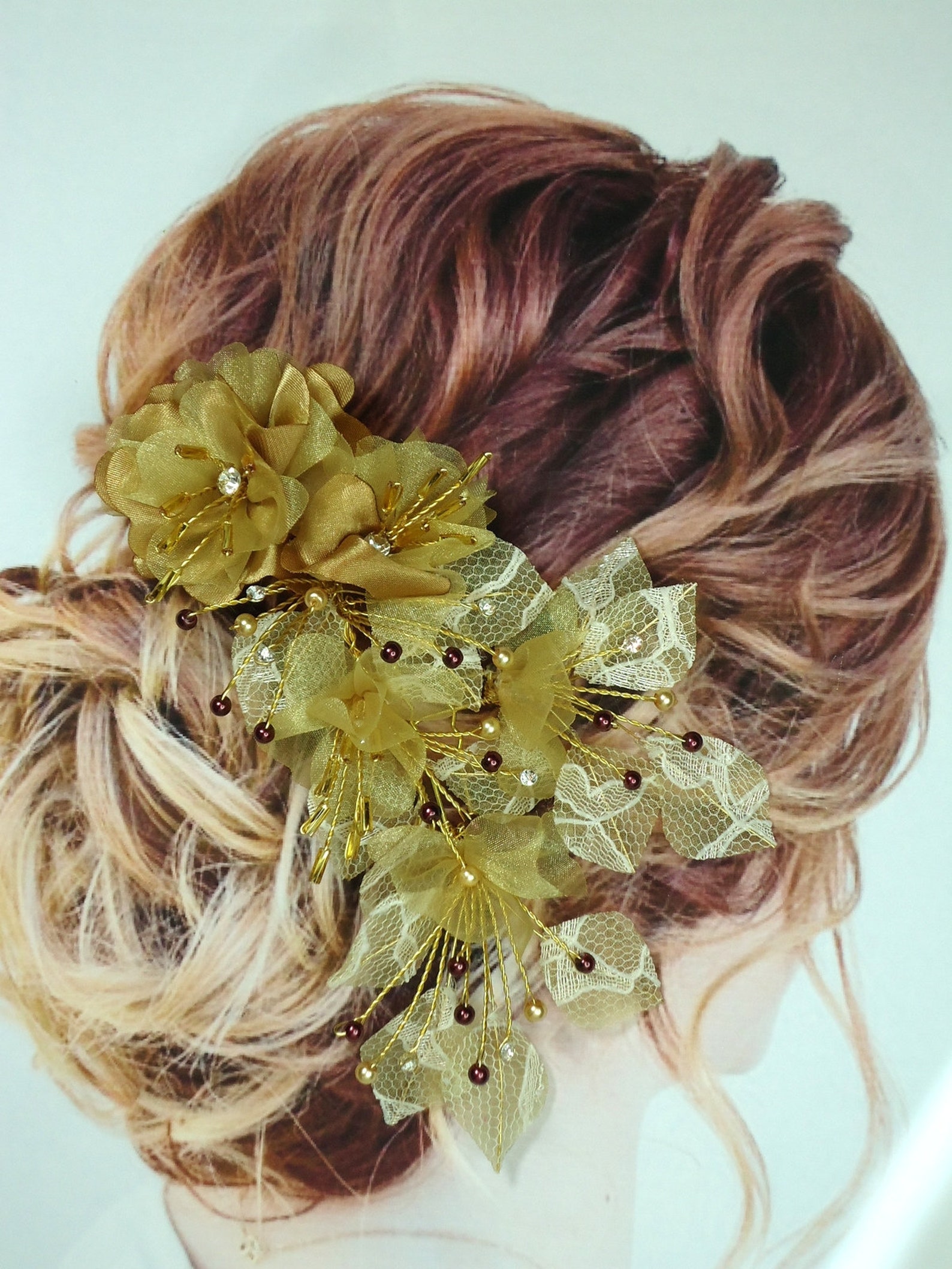 Bridal Hair Pins Set of 3 Floral Hair Pins Bridal Etsy