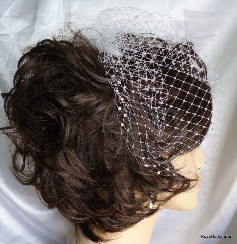 Bridal Birdcage Veil 9 Inch Veil Soft Edge Veil Double Etsy