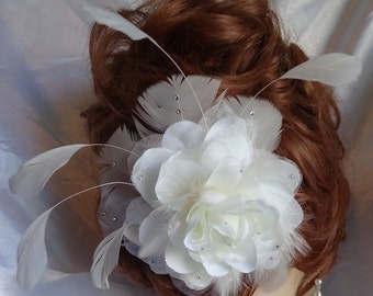 Bridal Hair Flower, Gardenia Hair Clip, Hair Clip, Bridal Hair Accessory, Wedding Flower, REX156