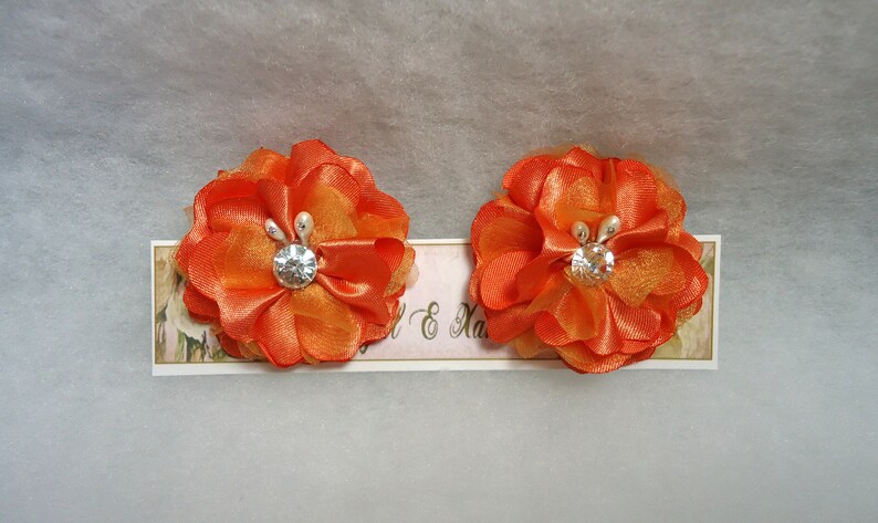 Shoe Embellishments SC418 Flower Shoe Clips Charmeuse Shoe Clips
