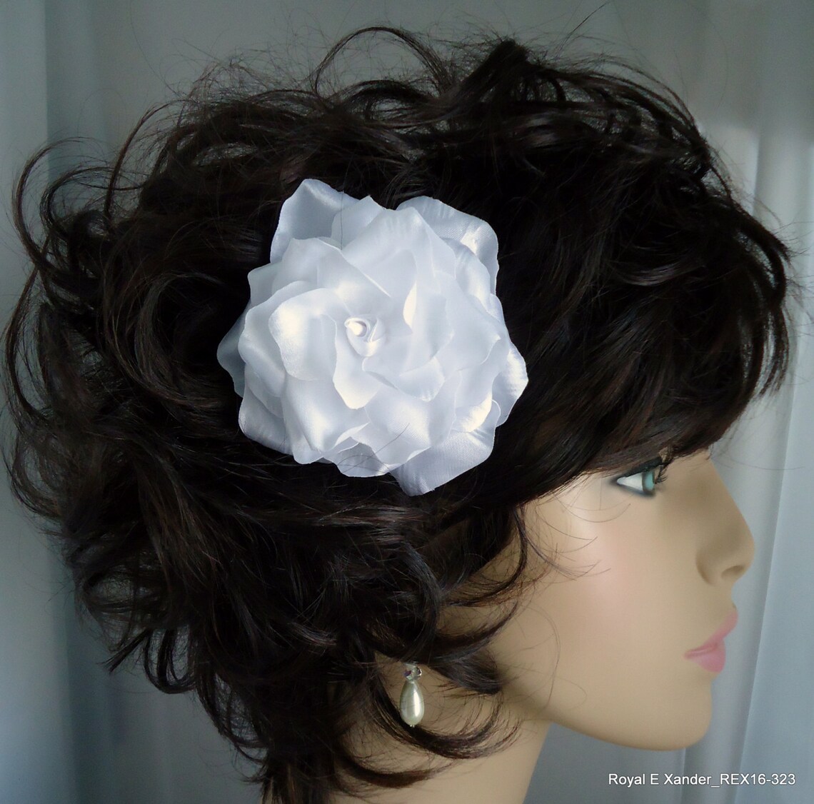 White Hair Flower Gardenia Hair Flower Wedding Gardenia Etsy