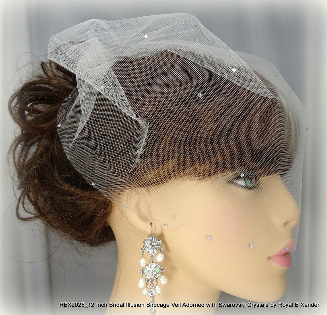 Birdcage Veil Tulle Mini Veil Bridal Veil Wedding Veil 12 Etsy