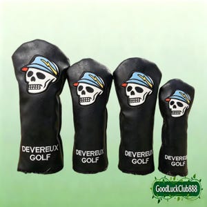 Lightning Skull Golf Club Cover: Driver & Fairway Wood Protection