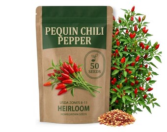 Red Chili Pepper Seeds for Planting, Small Hot Peppers, Beginner Friendly Seeds