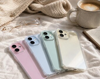 Clear Candy Frame iPhone Case, Shockproof Transparent Phone Cover