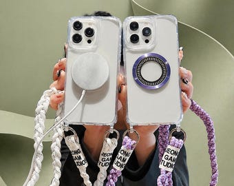 Clear Crossbody Phone Case, MagSafe Strap, iPhone Protective Cover
