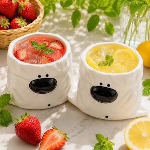 Westie Hundebecher, niedlicher Welpen Becher, handgemachte keramische Kaffeetasse, Kawaii Hunde-Trinkgefäße, Tierteebecher, Hunde-Liebhaber-Geschenk, einzigartige Tonwarenbecher