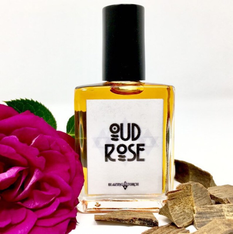 OUD ROSE Perfume Oil Smoky Woody Rose Floral Oud Etsy