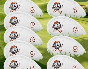 Golf club covers, iron club covers, club head covers, unisex cartoon cartoon putter, chipper, angler, and sand club covers