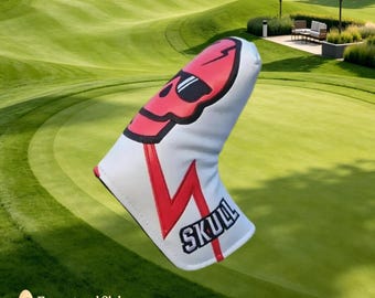 White & Black SKULL Putter Head Covers