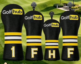 PU golf driver cover, waterproof and fleece-lined, universal protective cover for 1/F/H drivers.