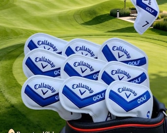 Callaway Golf Club Head Covers Iron Head Covers Leather Magnetic golf gifts for men,golf gifts,4-9PAS