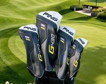 PING G430 Golf Club Head Covers, Driver, Woods, Fairway, Hybrid Leather Magnetic