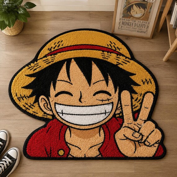 One Piece Luffy Runner Rug 2.5x8 | Anime Runner Rug for Hallway