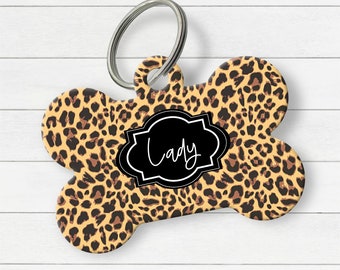 Cheetah Pet ID Tag - Dog Tag - Pet Supplies