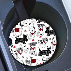 Dog Car Coaster Cup Holder Coasters Gift Under 10 Coasters image 1