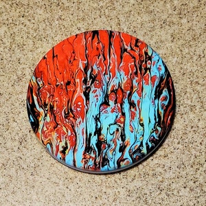 Original Abstract Art Sandstone Coasters Housewarming Gift Under 10