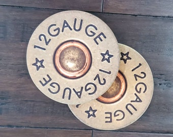 12 Gauge Shot Gun Car Coaster Set of 2 Coasters