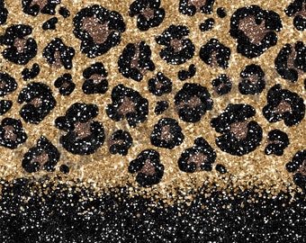 Cheetah Glitter Tumbler 20 ounce Skinny Tumbler Digital File PNG
