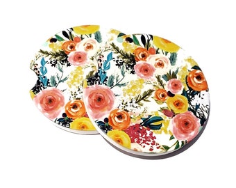 Floral Coaster Round Housewarming Gift Under 20 Coasters for Car