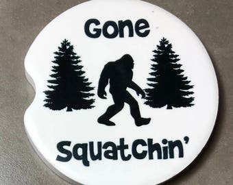 Car Coasters Cup Holder Coasters Custom Coasters Sasquatch  Sandstone Coaster