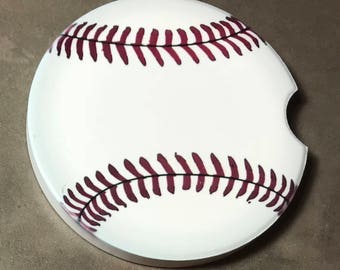 Baseball Car Coaster Cup Holder Coaster Gift Under 10 Car Coasters