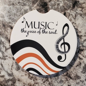 Music Coasters Housewarming Gift Under 20 Black and Gold Coasters Car Coasters