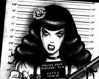 Bettie Page Pin Up | Etsy