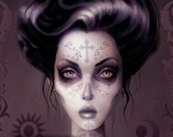 Day of the Dead, Tattoo Art, Sugar Skull,Dia De Los,Mexican, Muertos Poster Print by Marcus Jones