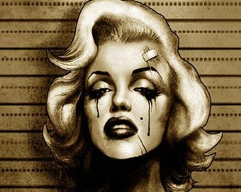 Marilyn Monroe Mugshot Art Print by Marcus Jones