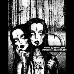 Gothic Dekor, Gothic Kunst, Dark Art, Schwarz und Weiß Kunst, Goth, Gothic Geschenk, Hexe, Hexerei, okkulte Kunst, Mond, Ockult, nu goth, Kunstdruck