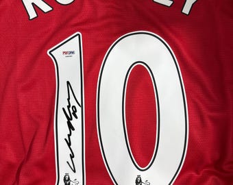 Wayne Rooney PSA/DNA Signed Authentic Autograph Manchester United Jersey COA