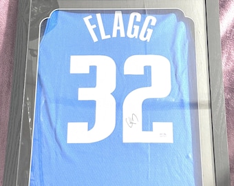Framed! Cooper Flagg Hand Signed Jersey Dallas Mavericks Home PSA/DNA authentic autograph COA