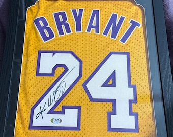 Framed! Kobe Bryant Hand Signed Jersey Los Angeles Lakers PSA/DNA authentic autograph COA