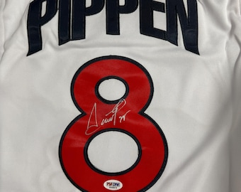 Scottie Pippen Hand Signed Jersey Team USA PSA/DNA authentic autograph coa