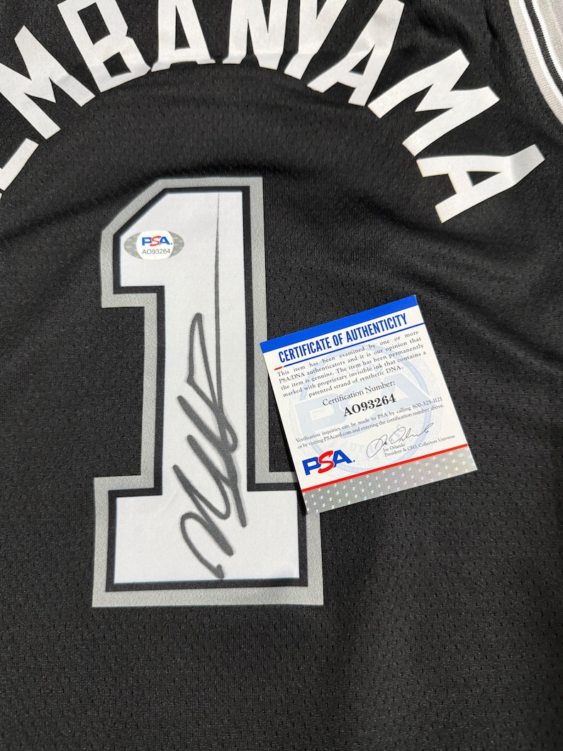 Victor Wembanyama Hand Signed Jersey San Antonio Spurs PSA/DNA authentic autograph COA image 3