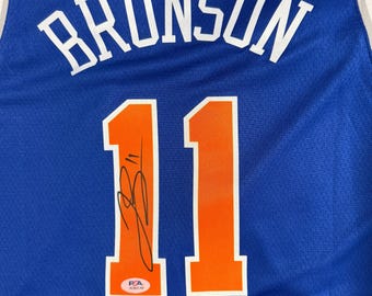 Jalen Brunson Hand Signed Home Jersey New York Knicks PSA/DNA authentic autograph COA