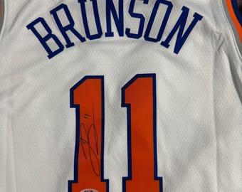 Jalen Brunson Hand Signed Home Jersey New York Knicks PSA/DNA authentic autograph COA