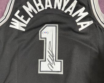 Victor Wembanyama Hand Signed Jersey San Antonio Spurs PSA/DNA authentic autograph COA