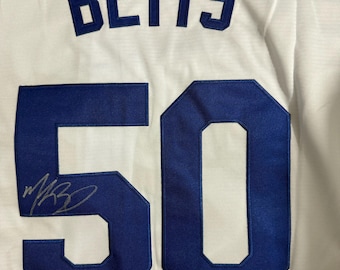 Mookie Betts Hand Signed Jersey Los Angeles Dodgers PSA/DNA authentic autograph COA